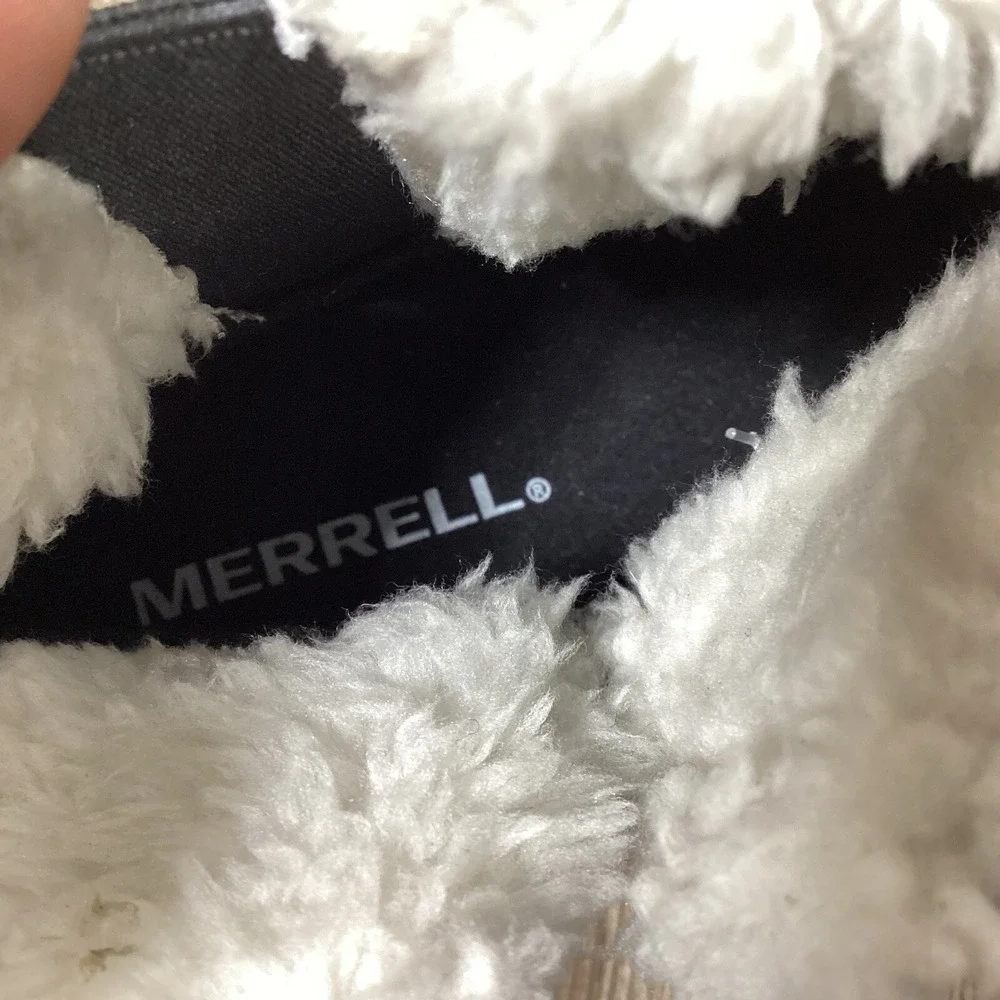 Merrell Womens Juno J003646 Black Round Toe Pull On Snow Boot Size 5.5